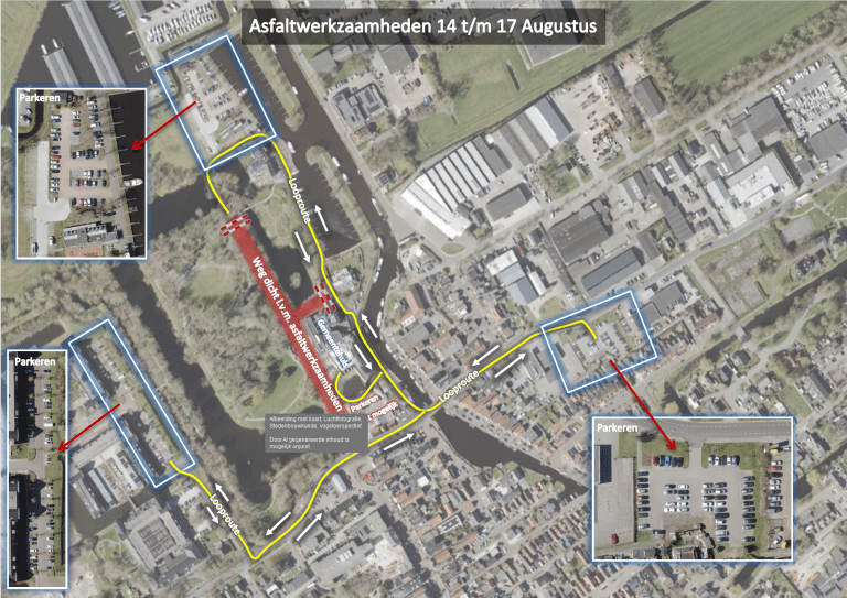 Wegwerkzaamheden Parklaan bij gemeentehuis: tijdelijke afsluiting